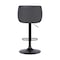 Armen Living Toby Gray Faux Leather Adjustable Height Swivel Black Wood and Metal Bar Stool LCTOSWBABLGR - alternate 3